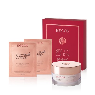 Becos Beauty Edition - Filler Set - Mascarilla Para Rostro Y Cuello+crema Facial Reafirmante 