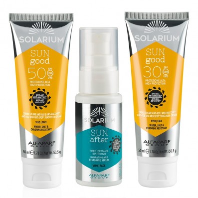 SOLARIUM SPF50 + SPF30 crema anti-manchas anti-edad + suero facial restaurador hidratante